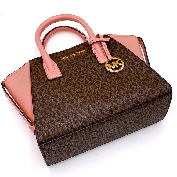 Michael Kors Avril Small Logo Top-Zip Satchel and Small Wallet Coinpouch Set - Picture 8 of 16